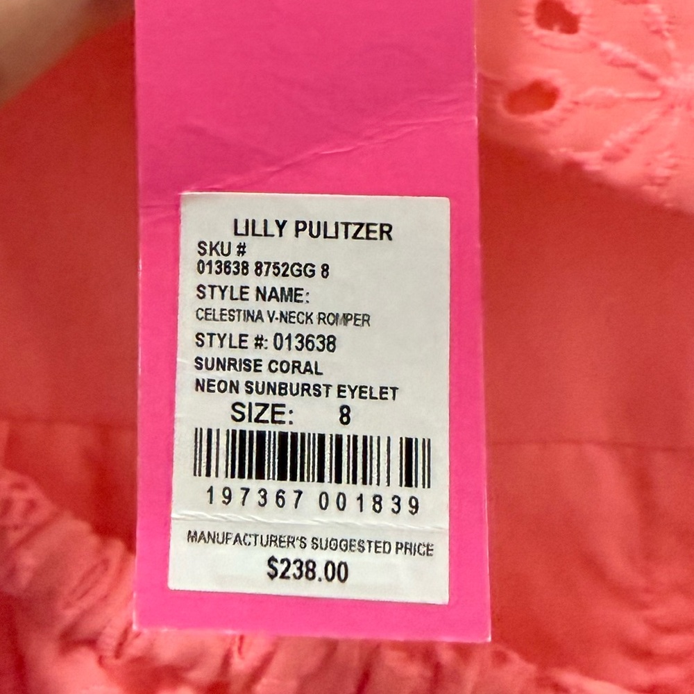 Lilly Pulitzer Coral Eyelet Dress - Picture 8 of 9